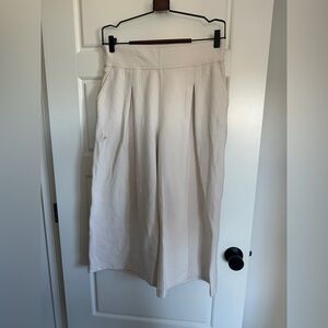 lululemon athletica Cream Wide Leg Pants (Waffle / Texture material)